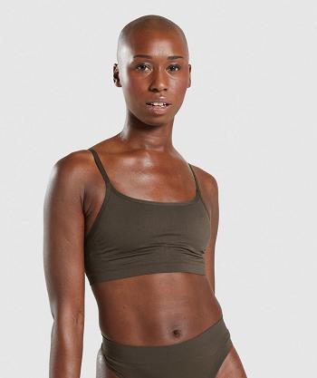 Bralette Gymshark Seamless Scoop Neck Mujer Marrones | CO 2965NWY